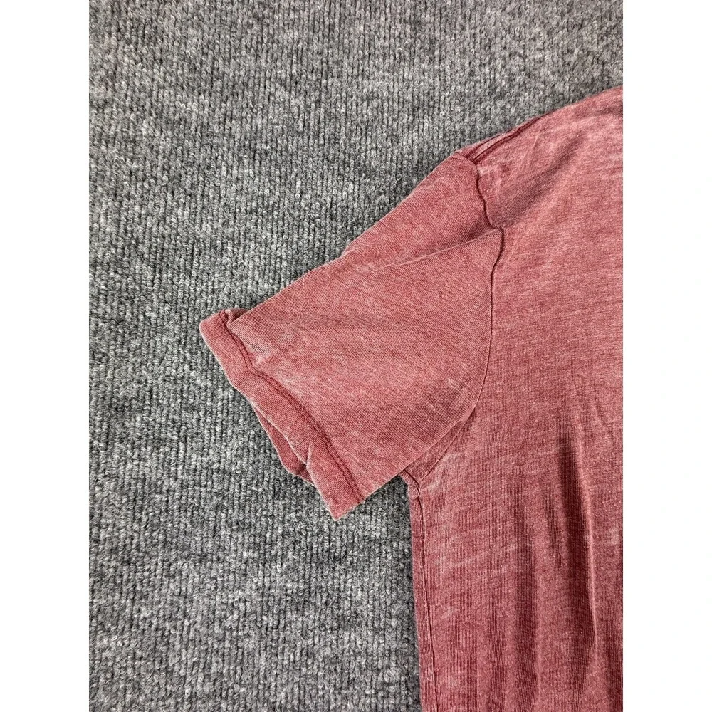 Lucky Brand Womens Small‎ Red Bear Sweater Graphic T-Shirt Tee Venice Burnout